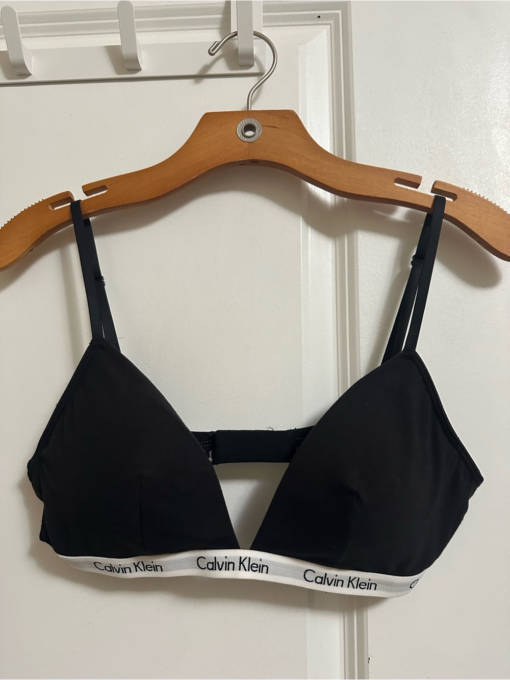 Calvin Klein Black Bralette with White Logo Band